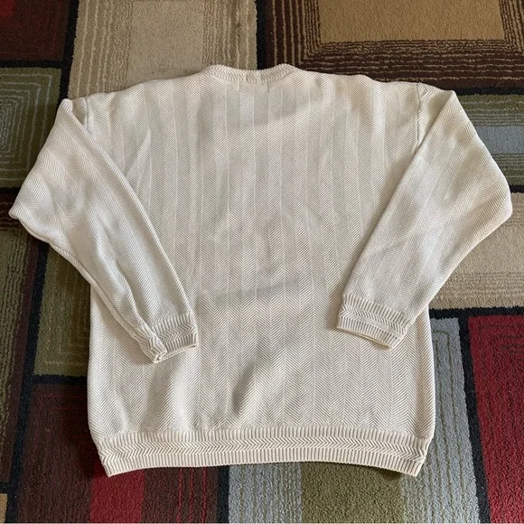 Vintage Chaps Ralph Lauren Knit Hand Framed Crewneck Sweater Men's Size XL - Picture 4 of 7
